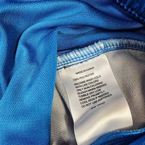 Reebok Men Basketball Athletic Dri-Fit Sweat Shorts Blue Silver 10" Inseam L - Picture 5 of 11